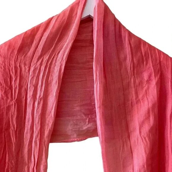 2 for $30 Ombre Oversized Salmon Pink Viscose Shawl Scarf Soft Wrap One Size - Picture 7 of 9